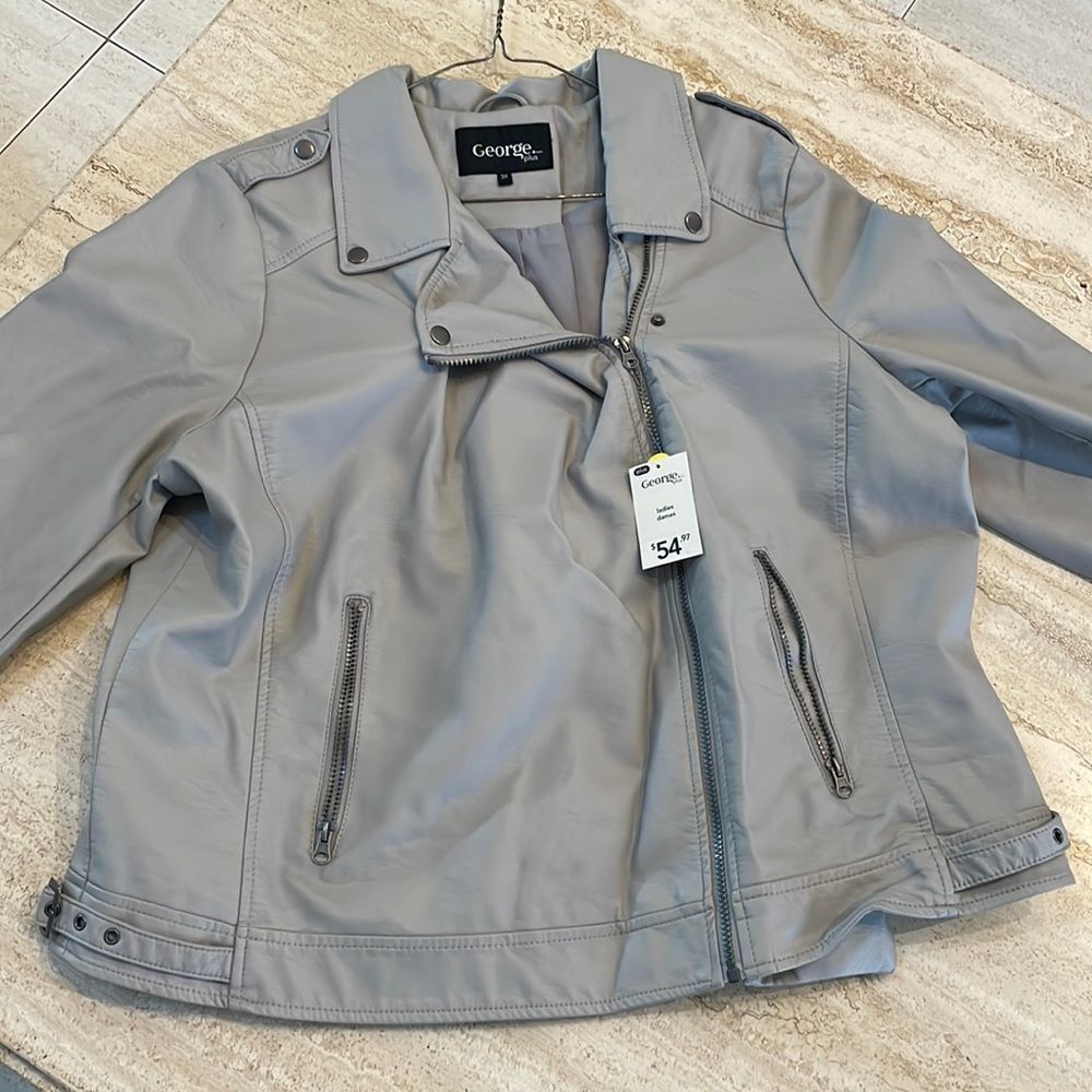 NWT faux leather jacket